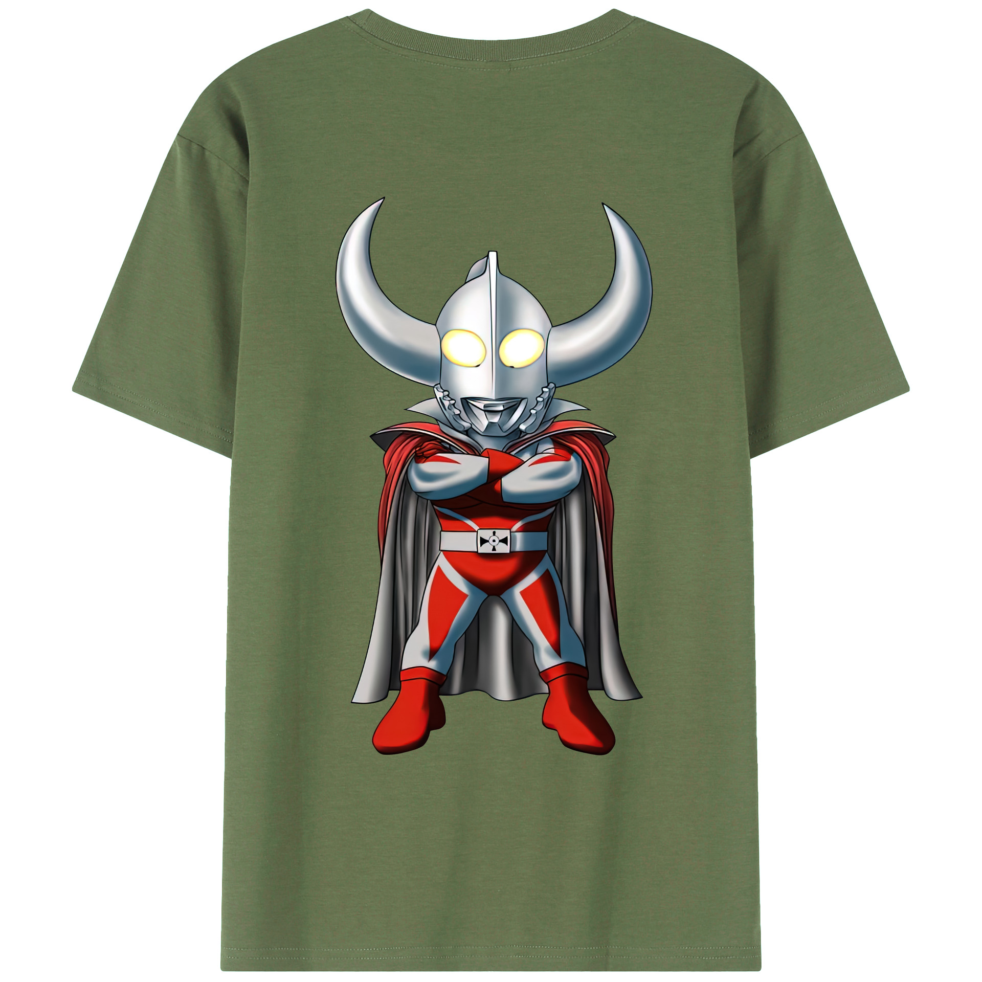 （画像用） ウルトラマン Ultraman 綿100％ メンズ半袖Tシャツ（バックプリント） 通気性